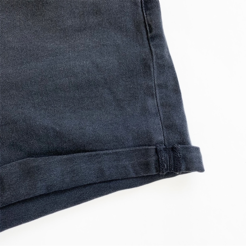 Lee Stevie Short Vintage Inspired High Rise Black Denim Cuffed Shorts - Picture 6 of 10